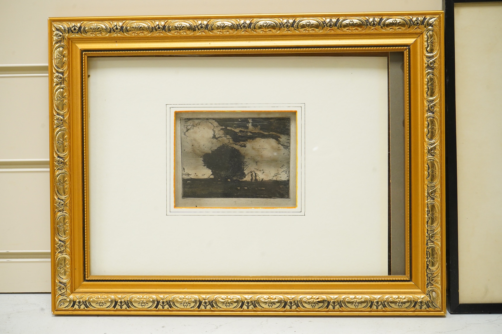 Frank Brangwyn RA RWS RBA (Welsh, 1867-1956), Landscapes, one signed in pencil, one unsigned, two etchings, largest 15 x 11cm